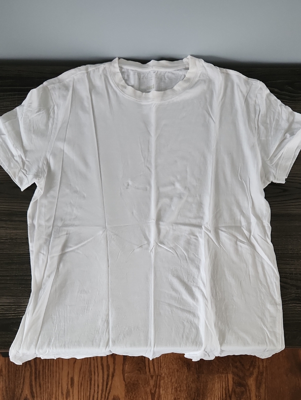 Lahgo Men's Organic Pima Easy Crewneck T-Shirt - White